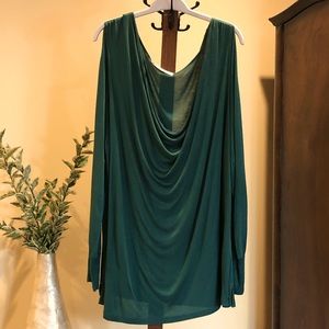 DONATED Draped Cold Shoulder Tunic